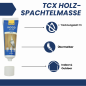 Preview: Holz-Spachtelmasse Reperaturset Holz Spachtelmasse Füllkit Weiß Fertigspachtel 400g